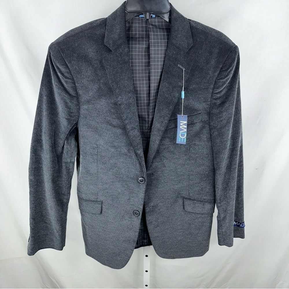 Made Cam Newton Men’s Charcoal Frost Blazer Suit Jacket Size 40S $160